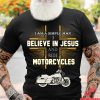 Old Man Believes Jesus Likes Motorcycles Shirt Men Gift