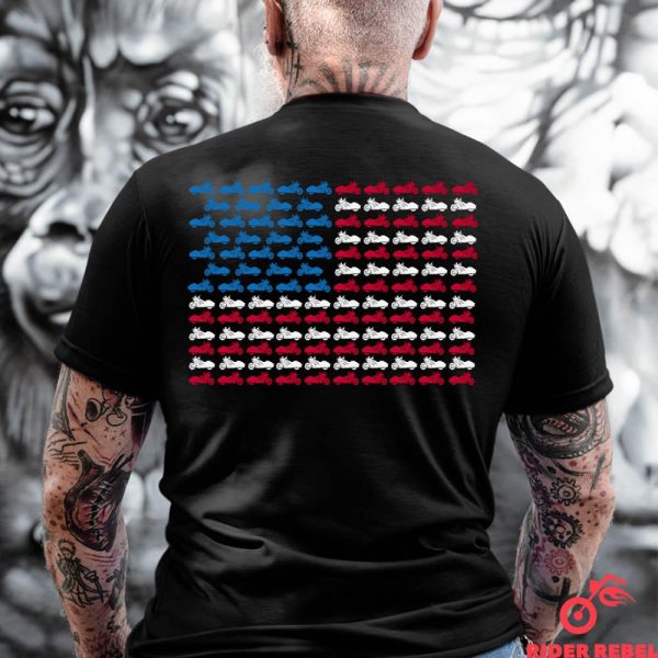 Motorcycle Usa Flag Biker Shirt Riding Motorcycle Shirt
